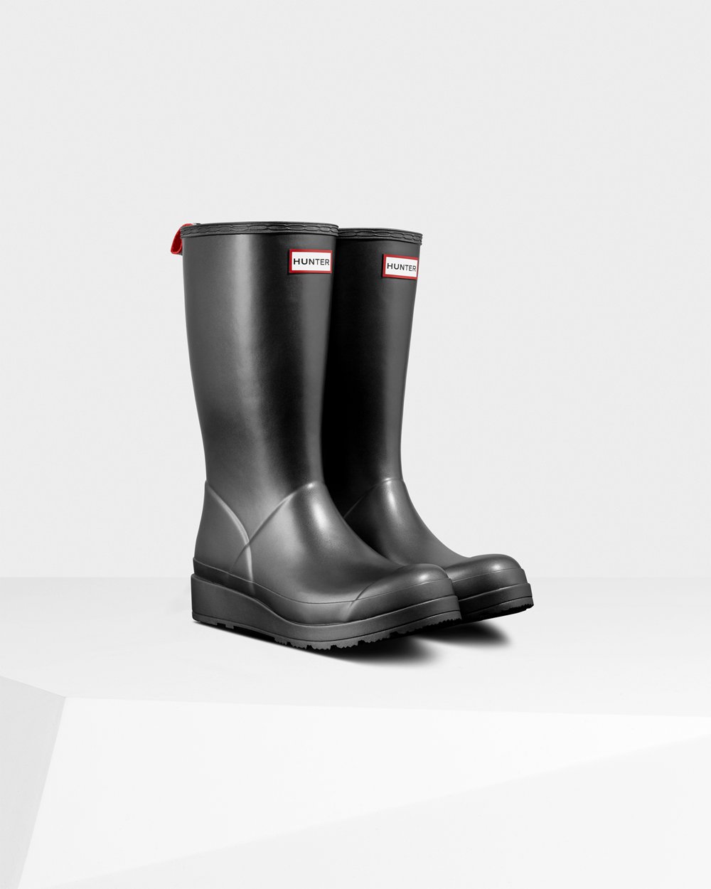 Womens Hunter Original Tall Pearlized Rain - Play Boots Black - 0295-VUMSQ